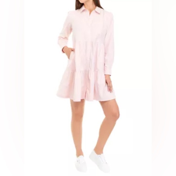 Crown and Ivy Long Sleeve Button Up Dress - Picture 1 of 4